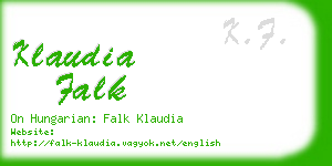 klaudia falk business card